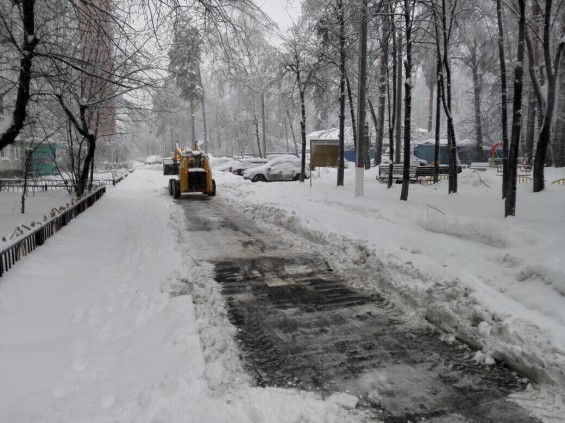 Дорожные и коммунальные службы очищают дороги, улицы, дворы Раменского района от снега. фото 6