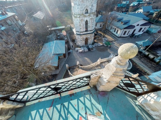 Храм Владимирской иконы божьей матери в селе Быково. Вид с крыши. фото 4