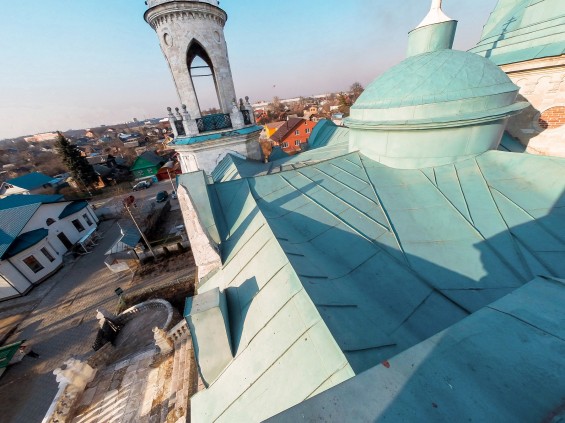 Храм Владимирской иконы божьей матери в селе Быково. Вид с крыши. фото 2