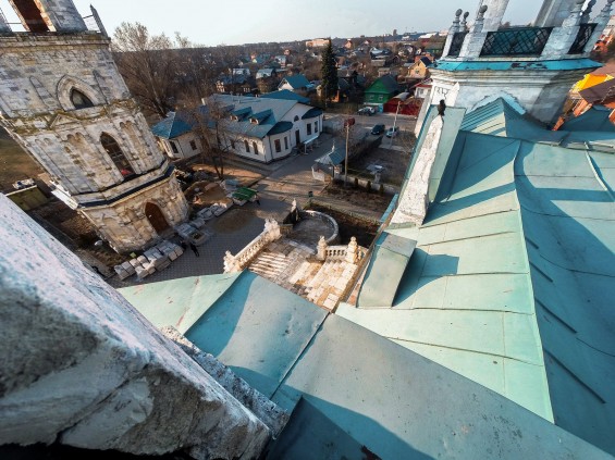 Храм Владимирской иконы божьей матери в селе Быково. Вид с крыши. фото 3