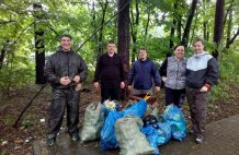 В Жуковском прошёл первый плоггинг-забег с волонтерами #zhukplogging.